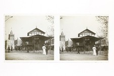 France Exposition coloniale de Marseille 1906 Photo n1 Plaque Verre Stereo 