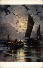 CPA AK Travail de Nuit - G