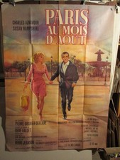 AFFICHE CINEMA  PARIS AU MOIS D'AOUT AZNAVOUR