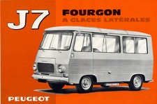 Catalogue brochure prospekt Peugeot J7 fourgon à glaces latérales 1968 FR