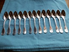 Lot 13 cuillers argent Christofle "filet", Gaffay & Henry et autres