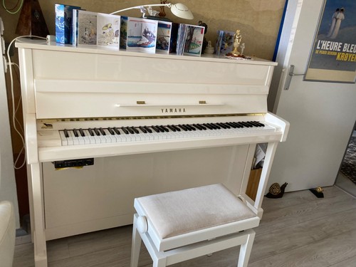 Piano droit yamaha blanc état - blanc,