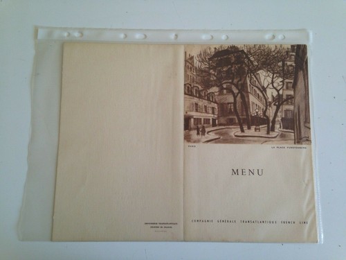 Ancien menu paquebot liberté - menu,