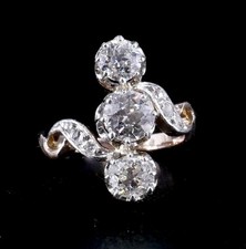 BAGUE OR JAUNE 18K DIAMANTS