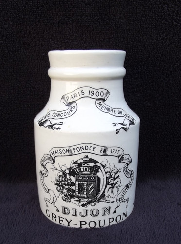 Pot moutarde faience grey - faience,