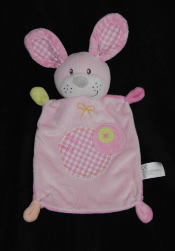 🐰Doudou plat lapin rose