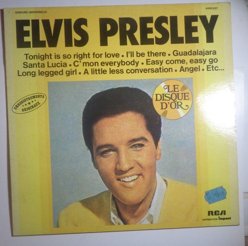 Elvis presley disque or - elvis, d’or