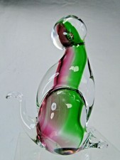 TRES BEAU CHAT EN VERRE DE MURANO VINTAGE ITALIE ANNEES 50 STATUE