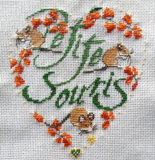 broderie point de croix  coeur