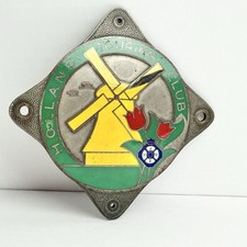 A.N.W.B. HOLLAND TOURING CLUB / plaque émail car radiator badge automobile rare!