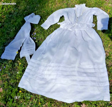 Ancienne Robe De Communion  14 ans  Complète Tbe