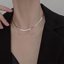 Colliers de chaîne à double couche Collier pour femmes Bijoux Cadeau