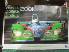 AFFICHE  24 HEURES DU MANS 2001 PEUGEOT PESCAROLO