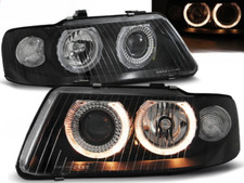 Paire de feux phares Audi A3 8L de 2000 a 2003 (phase 2) angel eyes noir