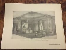 Photo ancienne "Chambre à coucher vers 1860" Album de Tapissier de l'Époque.