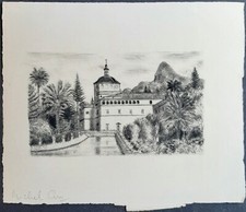 Paysage avec beau palais de