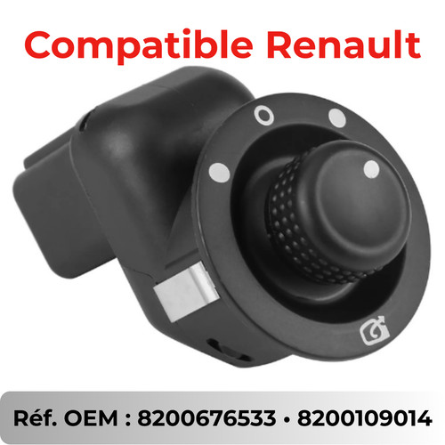 Bouton commande rétroviseur - bouton,