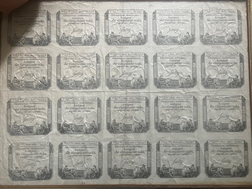 Planche assignats de - planche, 50