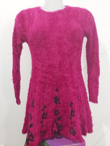 Robe pull chaude poil long - pull,
