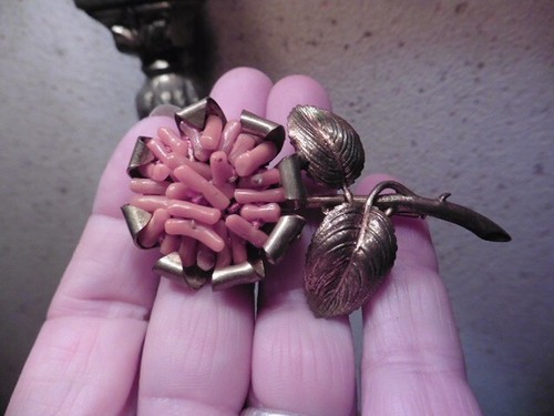 Bijoux ancien broche fleur - ancien,