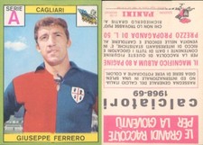 FIGURINE FOOTBALL PANINI A-1968/69*CAGLIARI, FERRERO *NEUVE, PARFAITE, SUPER