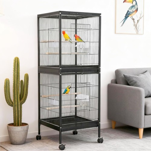 Small rolling bird - bird, cage