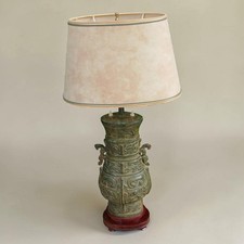 Lampe Bronze Chinoise Vintage