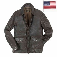 Blouson En Cuir Vintage Foreur de Pétrole COCKPIT USA ex AVIREX