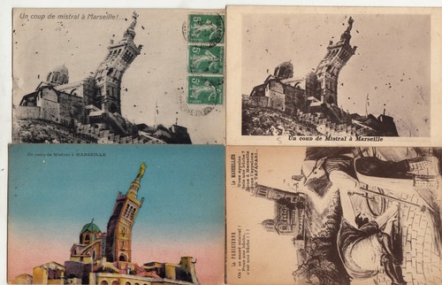Lot cartes postales - lot, 4