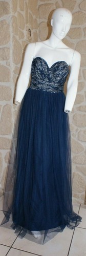 Robe cocktail marine taille