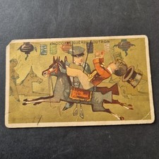 GUERIN BOUTRON CHROMO Ancien Doré Jeux Enfantins Manège Cheval Old Scrap