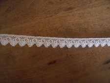 ANCIENNE DENTELLE  DE CALAIS RIMINI   COTON BLANCHE  20MM vedu au mètre