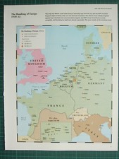 WW2 Seconde Guerre Mondiale Carte ~ Bombardement De Europe 1939-41 Blouson