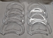 8 ASSIETTES A SALADE  EN CRISTAL DE VAL SAINT LAMBERT FORME HARICOT