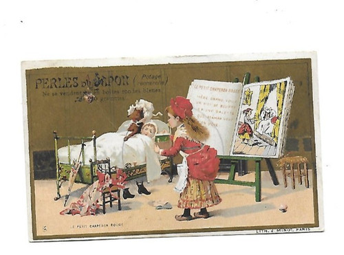 Ancien chromo pub perles du - ancien,