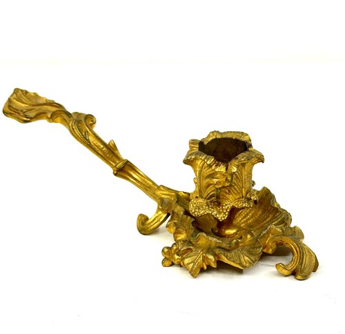 Petit bougeoir main bronze - -,