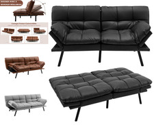 Canapé Convertible Lit Futon Design Avec Dossier Et Accoudoirs Réglables 5 en 1 