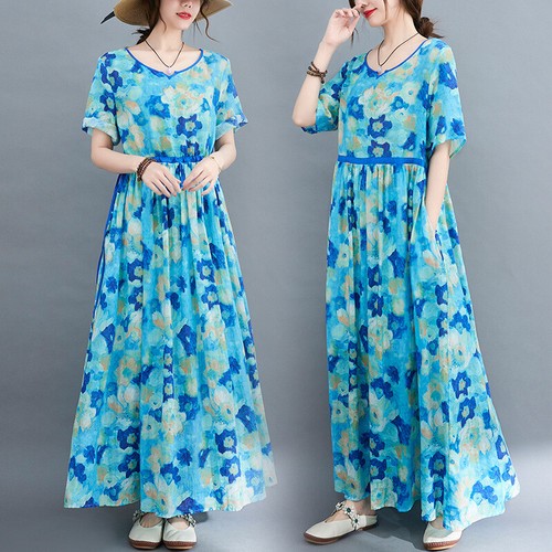 Robe longue femme lin - longue,