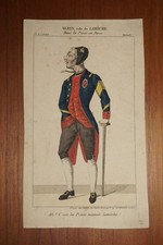 Gravure COULEUR XIX COSTUME