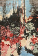 Haute Qualité Laine Moderne/Soie Tapis 3x4m Remarquable Abstrait Design Tapis