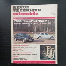 Revue technique Ford Escort xr3 i ghia clx cabriolet orion 1.8 1.4 1.6 dep  1991