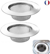 2 Pcs Filtre à Évier, Filtre de Vidange en Acier Inoxydable de 7.5cm, Passoires 