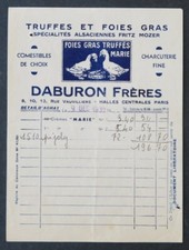 Facture truffes foies gras - facture,