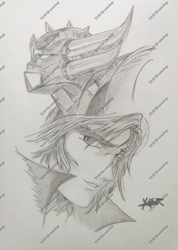 Dessin original fait - , main