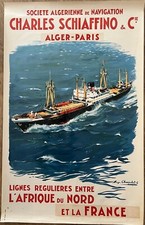 Affiche Ancienne Roger Chapelet Compagnie Charles Schiaffino