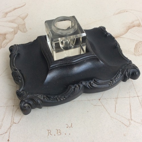 Ancien encrier ebonite - encrier,
