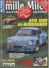 Mille Miles n°59 de 03/2007 : A110 1800 Nusbaumer - R5 Alpine Gr2 - R5 Turbo TDC