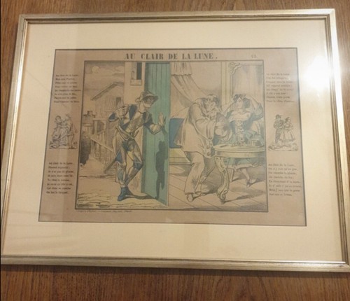 Gravure ancienne clair de - clair,