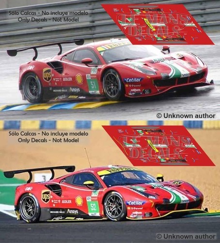 Décal ferrari 488 gte mans - décal, le