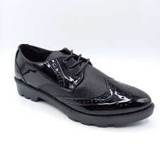 Derbies Richelieu Chaussures Femme Shoes - Pointure 38 - Noir Vernis Brillant